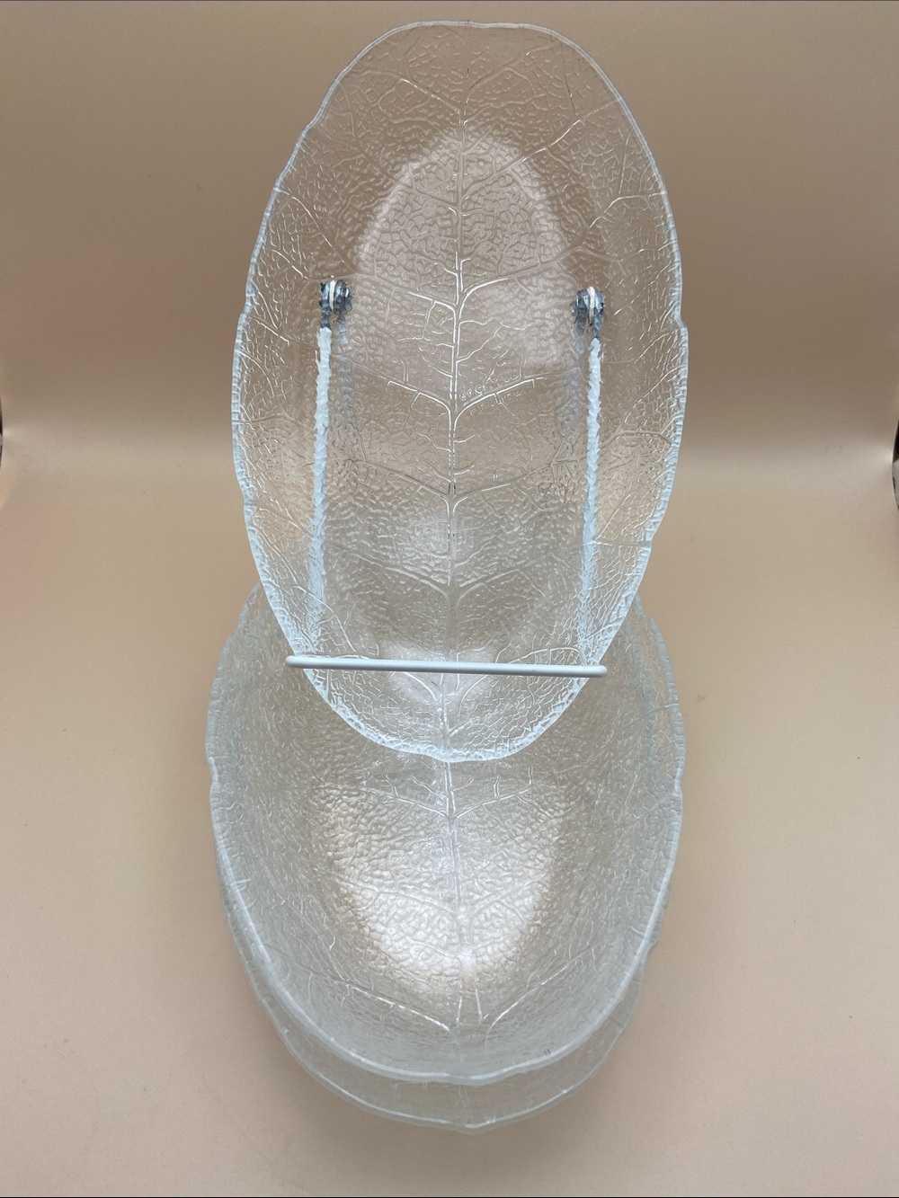 Vintage Arcoroc ASPEN Leaf Oval Side Plate Platter - Set of 4
